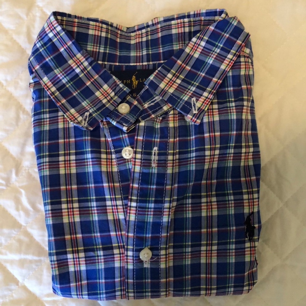Boys long sleeve button up shirt